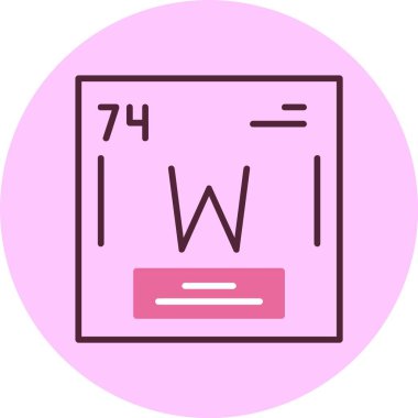 Periyodik tablonun kimyasal elementinin web illüstrasyonu