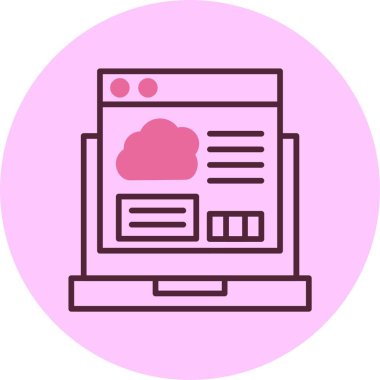 dizüstü bilgisayar simgesi, vektör illüstrasyonu basit tasarım