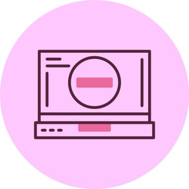 dizüstü bilgisayar simgesi, vektör illüstrasyonu basit tasarım