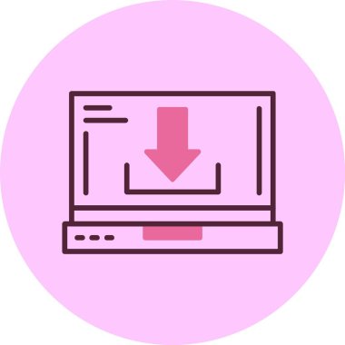 dizüstü bilgisayar simgesi, vektör illüstrasyonu basit tasarım