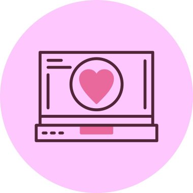 dizüstü bilgisayar simgesi, vektör illüstrasyonu basit tasarım