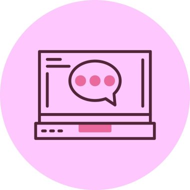 dizüstü bilgisayar simgesi, vektör illüstrasyonu basit tasarım