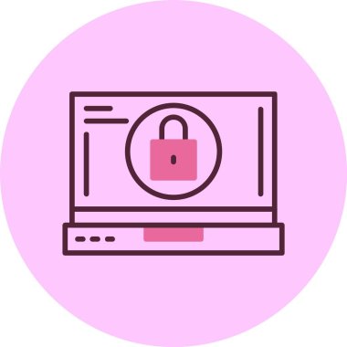 Kilit. Web simgesi basit illüstrasyon 