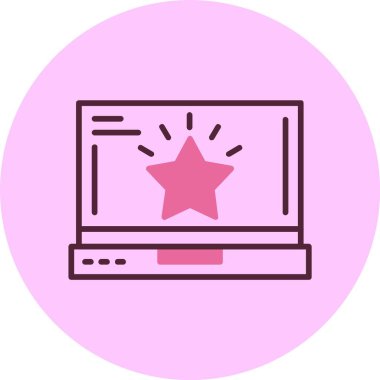 dizüstü bilgisayar simgesi, vektör illüstrasyonu basit tasarım