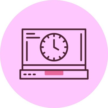 dizüstü bilgisayar simgesi, vektör illüstrasyonu basit tasarım