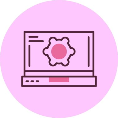 dizüstü bilgisayar simgesi, vektör illüstrasyonu basit tasarım