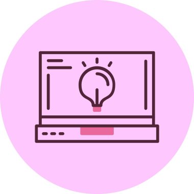 dizüstü bilgisayar simgesi, vektör illüstrasyonu basit tasarım