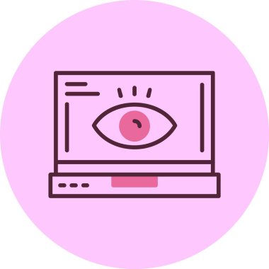 dizüstü bilgisayar simgesi, vektör illüstrasyonu basit tasarım