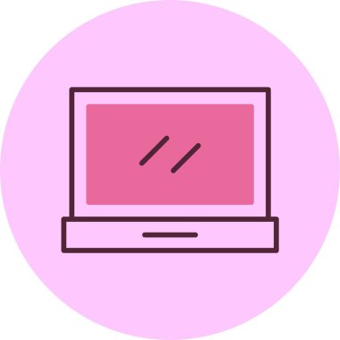 dizüstü bilgisayar web simgesi, basit vektör illüstrasyonu