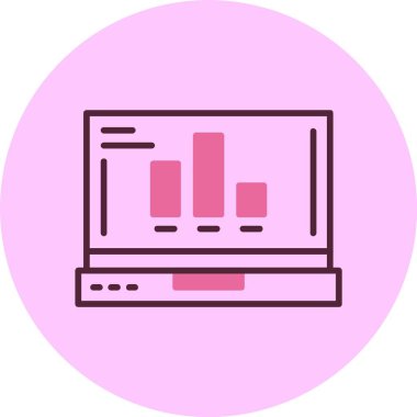 dizüstü bilgisayar simgesi, vektör illüstrasyonu basit tasarım