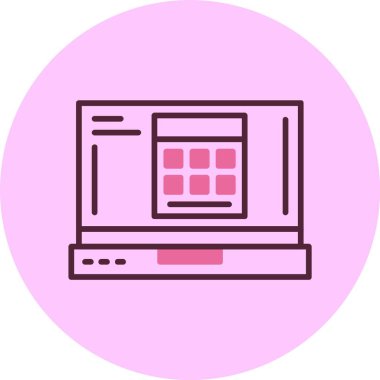 hesap makinesi web simgesi, basit vektör illüstrasyonu