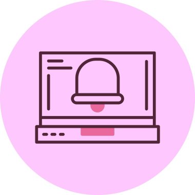 dizüstü bilgisayar simgesi, vektör illüstrasyonu basit tasarım