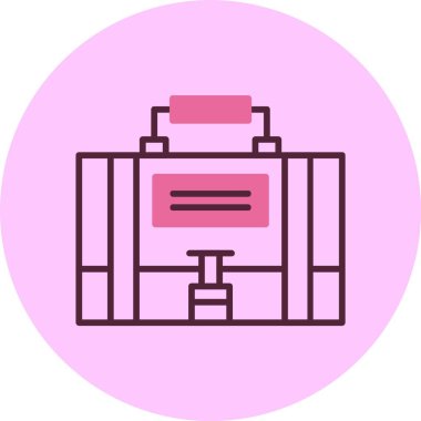 Bir evrak çantası simgesinin vektör illüstrasyonu