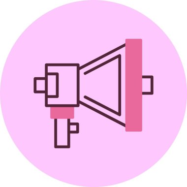 Modern megafon simgesinin vektör çizimi