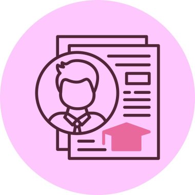 eğitim web simgesi, basit vektör illüstrasyonu