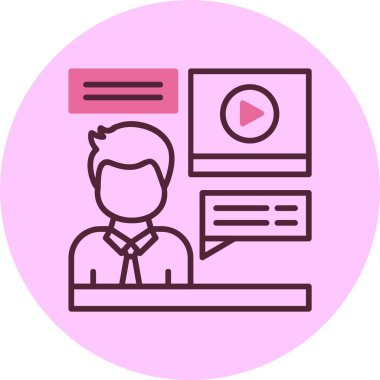 Video Görüşmesi modern simgesinin vektör illüstrasyonu