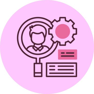 İşe alım müdürünün vektör illüstrasyonu. simge