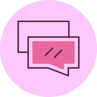 Konuşma web simgesi basit illüstrasyon