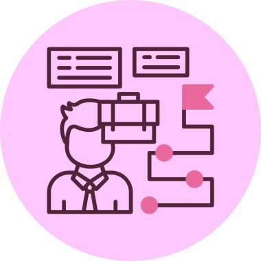 Kariyer Yolu simgesinin vektör illüstrasyonu 