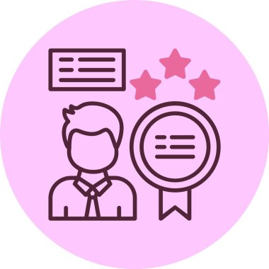 iş Tanıtım simgesi vektör illüstrasyonu