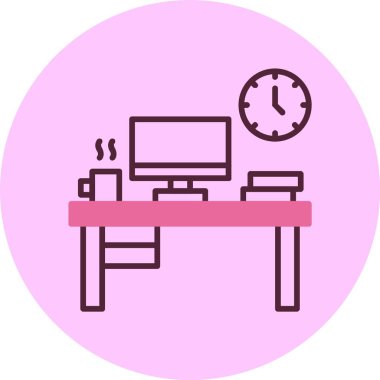 Çalışma Ortamı simgesi, vektör illüstrasyonu basit tasarım