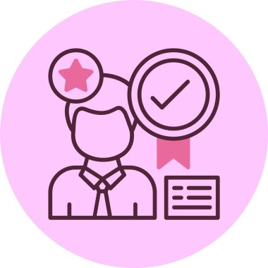 Tanıma simgesinin vektör illüstrasyonu