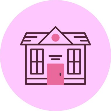 ev web simgesi, basit vektör illüstrasyonu