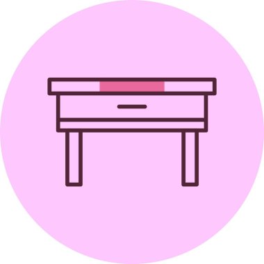 Masa. Web simgesi basit illüstrasyon 