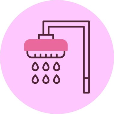 duş ikonu vektör illüstrasyonu 