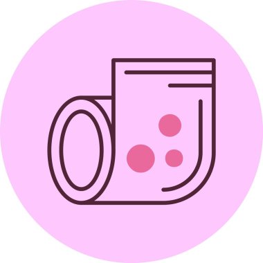 Tuvalet kağıdı web simgesi, basit vektör illüstrasyonu