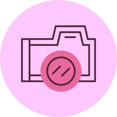 Kamera. Web simgesi basit illüstrasyon 