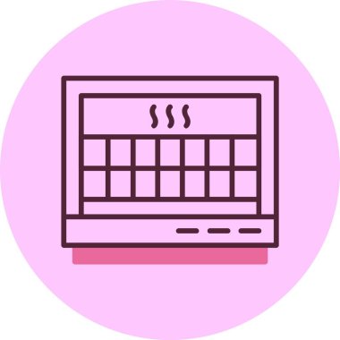 Isıtıcı ağ simgesi, basit vektör illüstrasyonu