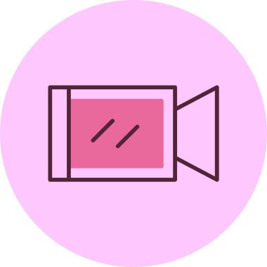 video kamera ikonu vektör illüstrasyonu 