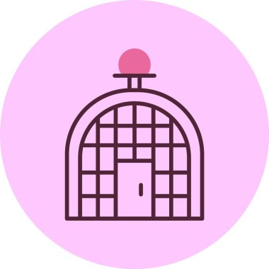 Kuş kafesi web simgesi, basit vektör illüstrasyonu