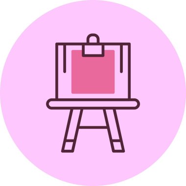 Easel web simgesi basit illüstrasyon