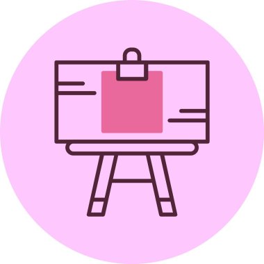 Sanatçı tuvali. Web simgesi basit illüstrasyon