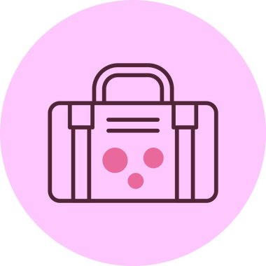 bavul ikonu vektör illüstrasyonu