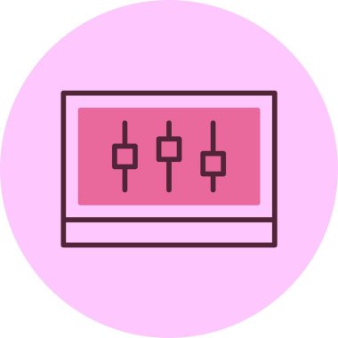 Simgeyi ayarlamanın vektör illüstrasyonu 