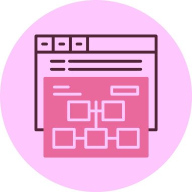 Sitemap modern simgesinin vektör çizimi