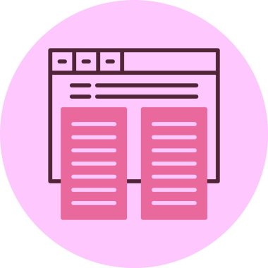 İçerik web simgesini çoğalt, basit vektör illüstrasyonu