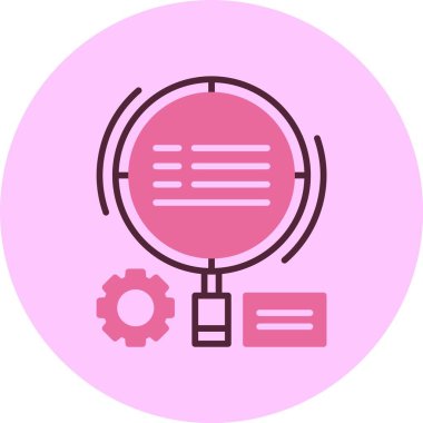 SEO araçları web simgesi basit illüstrasyon