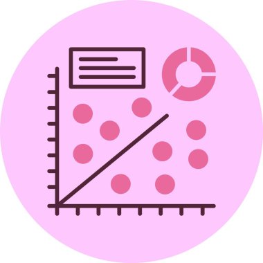 Scatter grafiğinin vektör çizimi modern simge