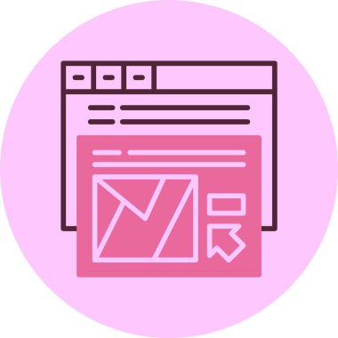 Click haritasının vektör illüstrasyonu modern simge