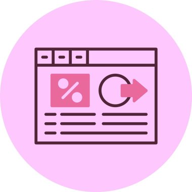 Kişisel ve ticari kullanım için çıkış oranı illüstrasyon simgesi