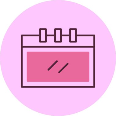 Takvim simgesi vektör illüstrasyonu