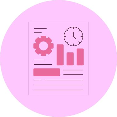 Gerçek zamanlı veri simgesinin vektör illüstrasyonu