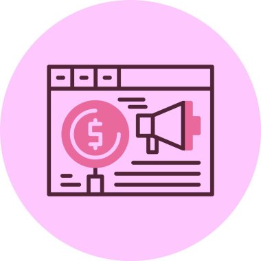 Ücretli reklam analizinin vektör çizimi modern simge