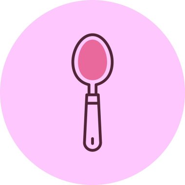 Kaşık. Web simgesi basit illüstrasyon