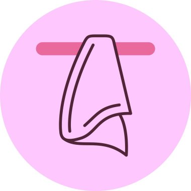 Kumaş ağ simgesi, basit vektör illüstrasyonu