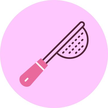 Sieve web simgesi, basit vektör illüstrasyonu